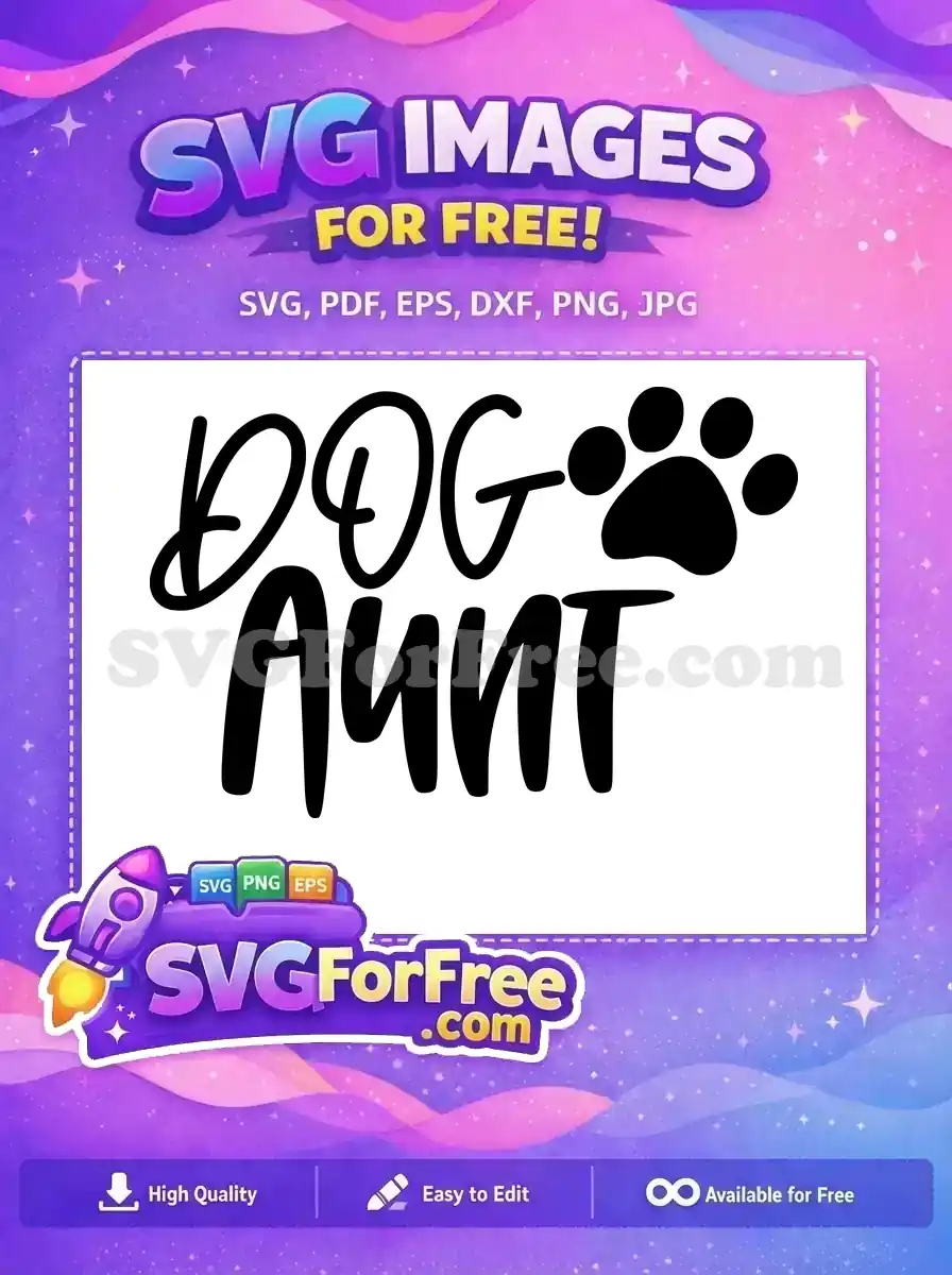 Free Black Dog Free Aunt Paw Family Script Free SVG