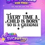 Free black starry new grandma Free heartwarming family celebration Family Quotes Free SVG - Instant Download