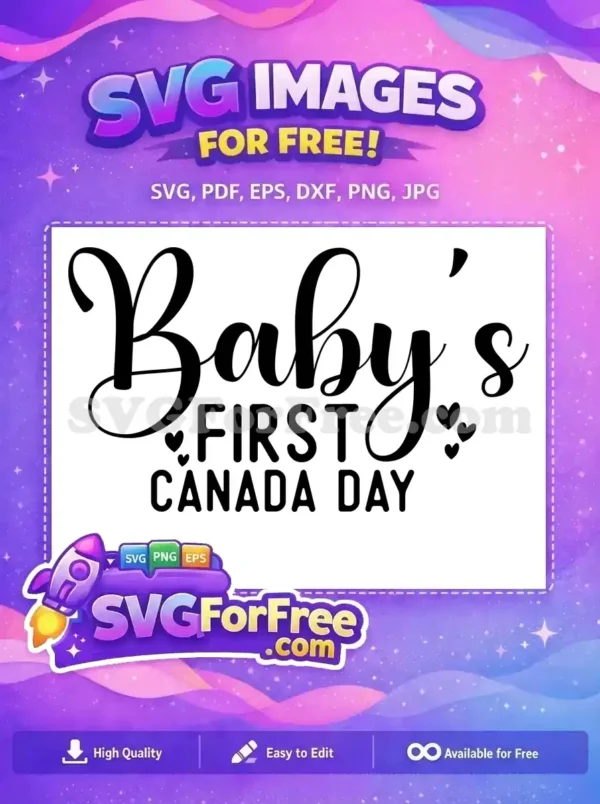 Free Baby's First Free Canada Day Family Free SVG