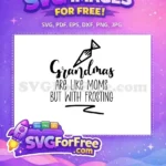 Free Funny Grandma Baking Free Dessert Piping Bag Family Free SVG - Instant Download