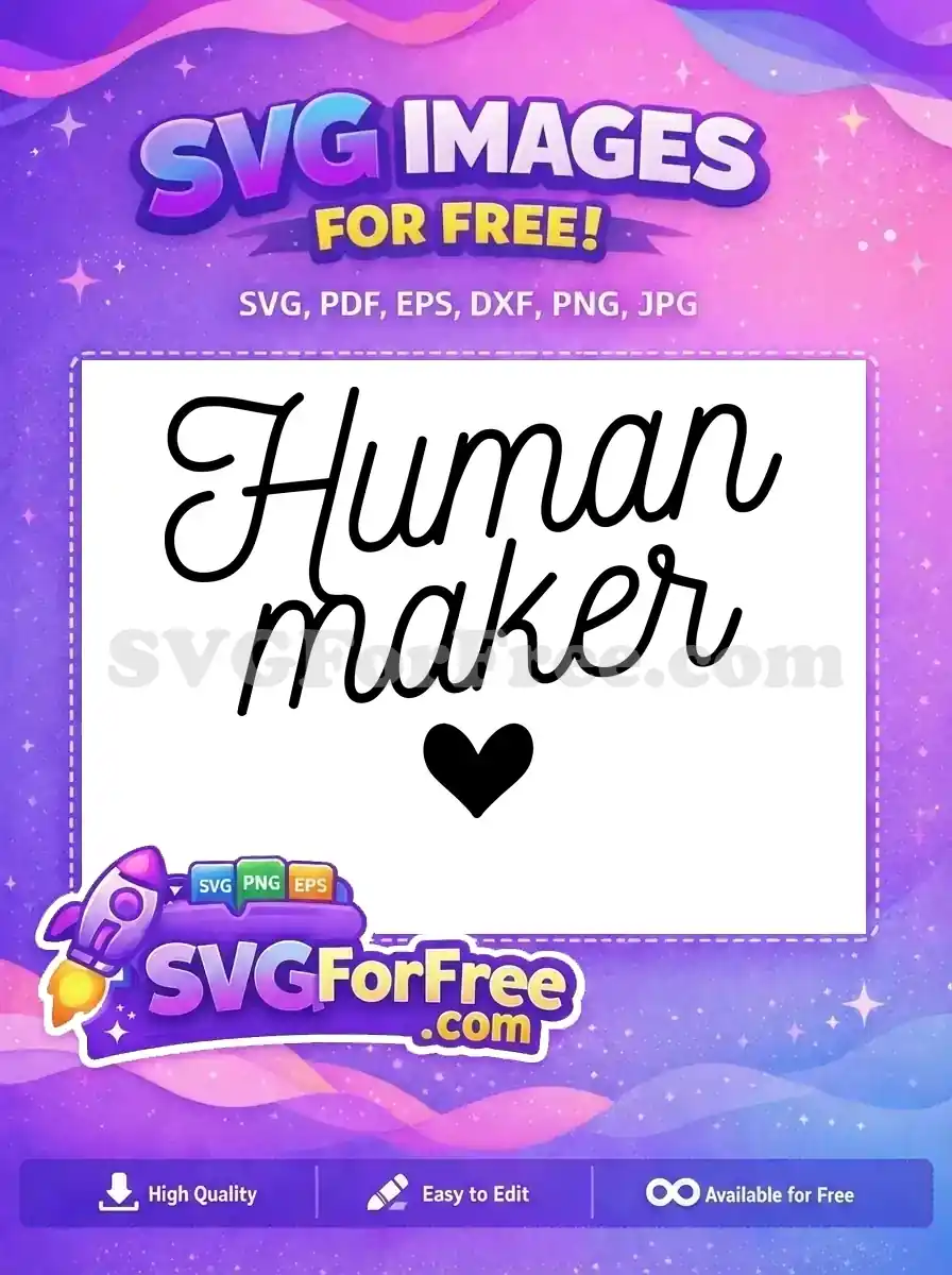 Free Black Script Free Human Maker Family Heart Free SVG