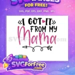 Free Black Bold Free Pink Mama Family Quotes Free SVG - Instant Download