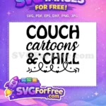 Free Couch Cartoons Free Chill Family Quotes Free SVG - Instant Download