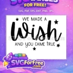 Free Elegant Script Wish Free Sparkling Black Stars Family Quotes Free SVG - Instant Download
