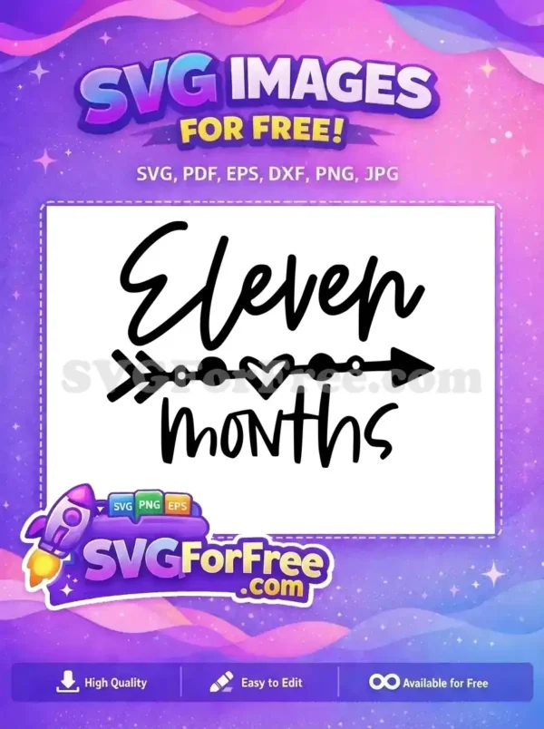 Free Eleven Months Quote Free Black Arrow Heart Family Quotes Free SVG