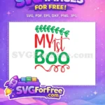 Free Red 1st Free Green Boo Family Halloween Free SVG - Instant Download