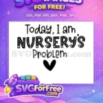 Free Playful Black Text Free Adorable Heart Accents Nursery Quote Free SVG - Instant Download