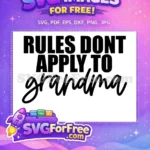 Free Uppercase Bold Text Free Script Font Grandma Message Family Quotes Free SVG - Instant Download