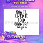 Free Grandpa Quote Free Black Typography Family Free SVG - Instant Download