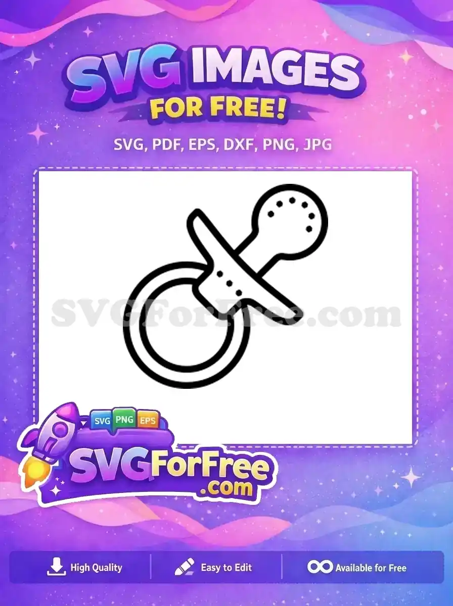 Free Black Pacifier Free Baby Dummy Icon Family Baby Free SVG