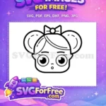 Free Girl Bow Free Surprised Face Baby Family Free SVG - Instant Download