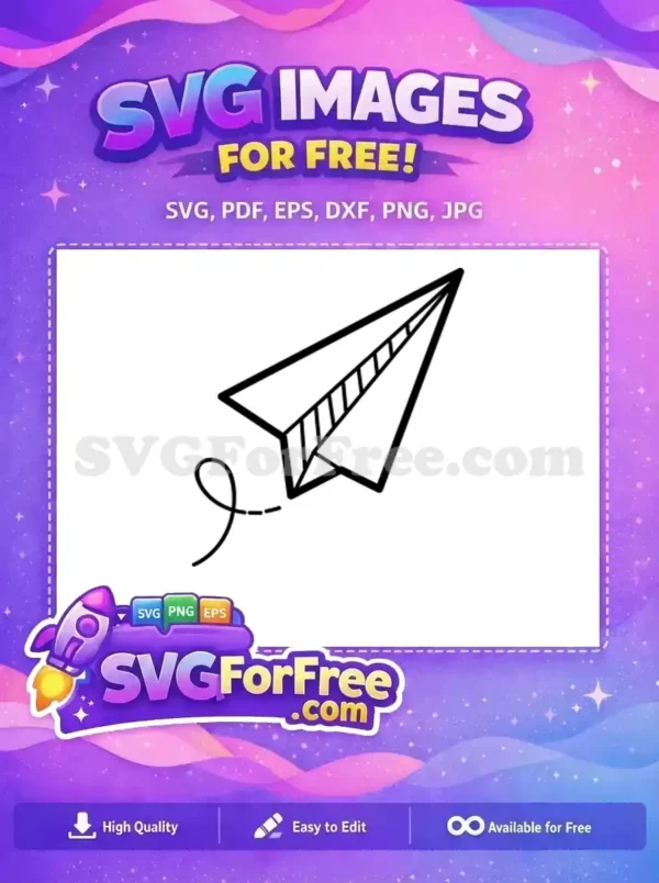 Free hand-drawn paper airplane Free flying journey Family and Baby Icons Free SVG