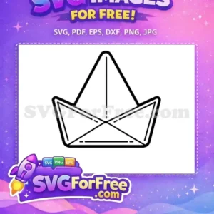 Free Black Paper Boat Free Cute Minimalist Nautical Theme Free SVG