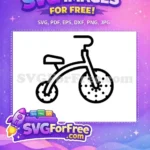 Free Tricycle Outline Free Kids Bike Family Baby Icon Free SVG - Instant Download