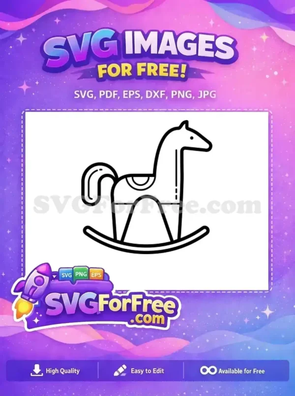 Free Classic Rocking Horse Free Baby Family Icon Free SVG