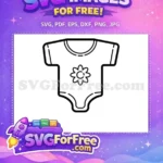 Free Baby Onesie Free Flower Icon Family Baby Icons Free SVG - Instant Download