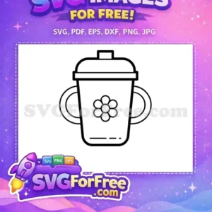 Free Baby Sippy Cup Free Flower Design Family Icon Free SVG
