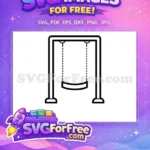 Free Simple Swing Free Kids Play Baby Icon Free SVG - Instant Download