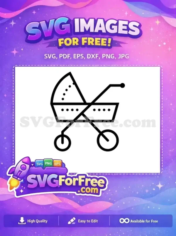 Free stroller Free carriage Family Baby Icon Free SVG