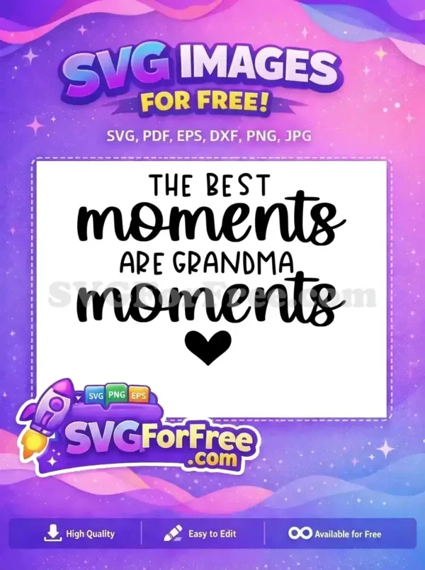 Free Black Script Free Sweet Heart Grandma Quote Free SVG