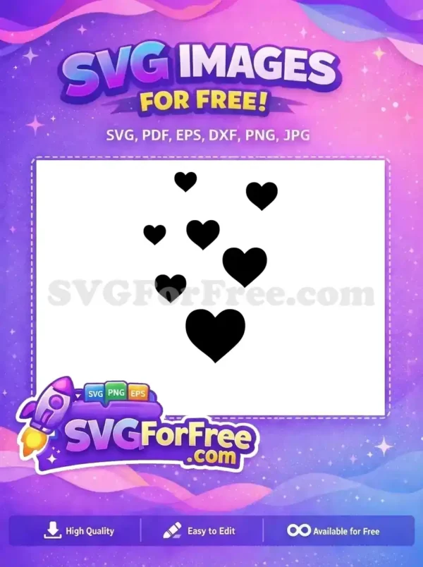 Free Floating Black Hearts Free Romantic Love Symbols Family Quotes Free SVG