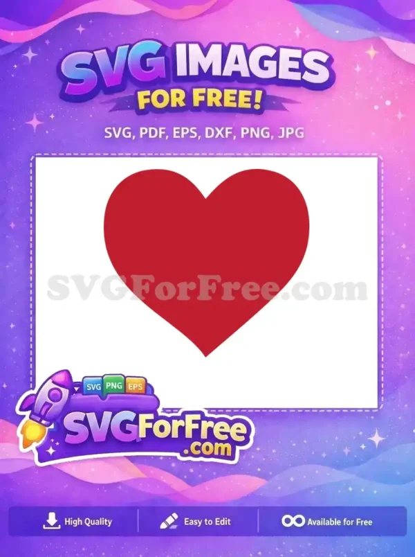 Free Red Heart Shape Free Love Family Free SVG 1