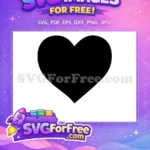 Free Solid Black Heart Free Simple Love Symbol Family Quotes Free SVG - Instant Download