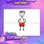 Free Red Glasses Free Simple Face Family Stick Free SVG - Instant Download