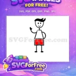 Free Red Rectangle Free Triangle Family Stick Free SVG - Instant Download