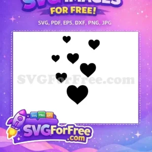 Free Black Hearts Free Love Symbol Design Family Romance Free SVG