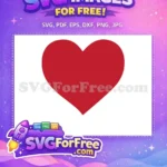Free Red Heart Shape Free Love Family Stick Free SVG - Instant Download