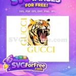 Free Roaring Tiger Free Yellow Brand Angry Free SVG - Instant Download