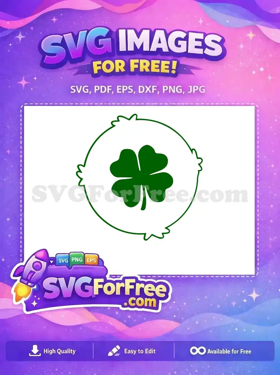Free Dark Green Clover Free Lucky Bear Badge Care Bears Free SVG