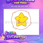 Free Tongue Out Free Winking Star Spongebob Free SVG - Instant Download