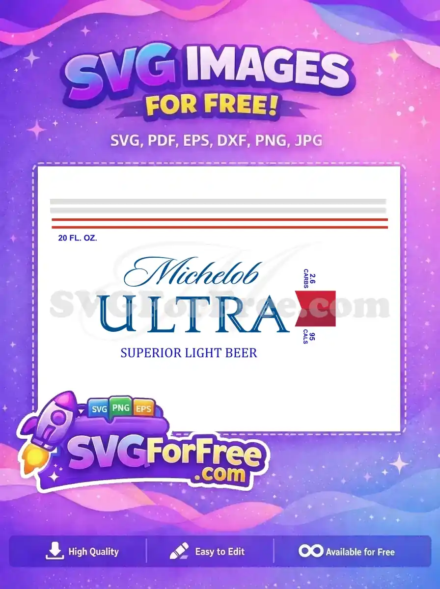 Free Michelob Ultra Blue Free Superior Light Beer Logo Free SVG