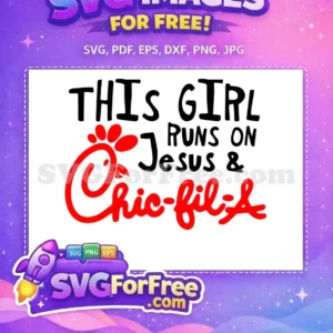 Free Black Lettering Jesus Free Red Chic-fil-A Famous Brands Free SVG