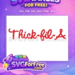 Free Red Script Free Iconic Brand Chick-fil-A Logo Free SVG - Instant Download