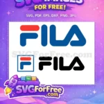 Free Red Blue Fila Brands Free Sportswear Logo Free SVG - Instant Download