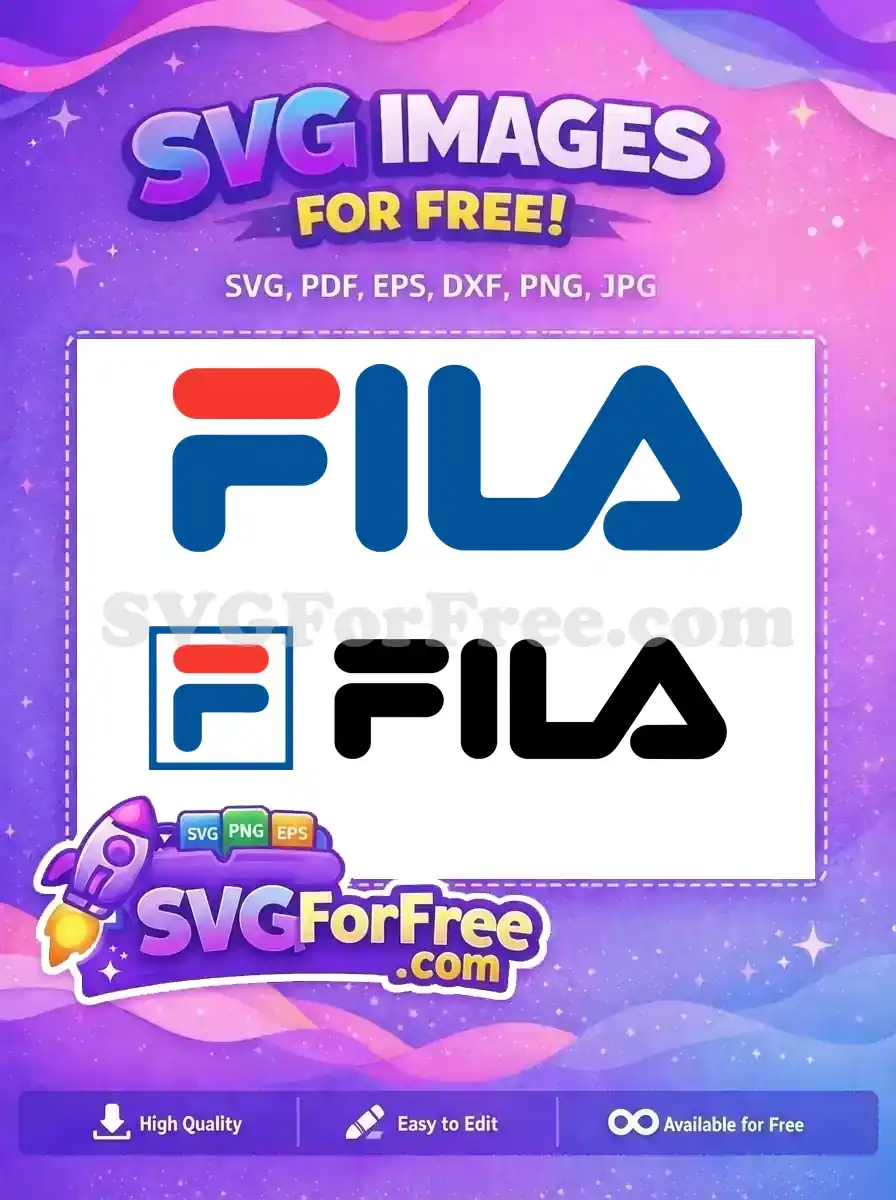 Free Red Blue Fila Brands Free Sportswear Logo Free SVG