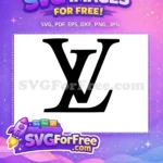 Free Black Louis Vuitton Free Luxury Monogram Brand Free SVG - Instant Download