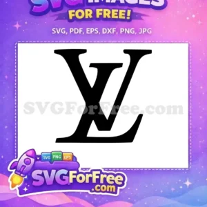 Free Black Louis Vuitton Free Luxury Monogram Brand Free SVG