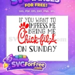 Free Humorous Fast Food Free Black Text Red Chicken Logo Chick-fil-A Free SVG - Instant Download