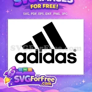 Free Black Adidas Logo Free Iconic Sports Brand Famous Brands Free SVG