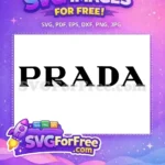 Free Bold Black Prada Text Free Elegant Luxury Designer Famous Brands Free SVG - Instant Download