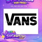 Free Black Vans Text Free Skateboard Shoe Brand Famous Free SVG - Instant Download