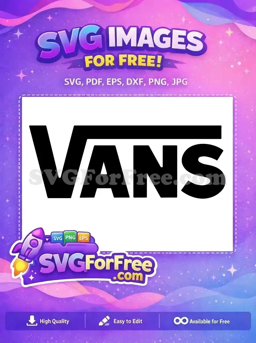 Free Black Vans Text Free Skateboard Shoe Brand Famous Free SVG