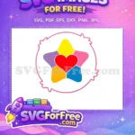 Free Colorful Star Free Heart Care Bears Free SVG - Instant Download