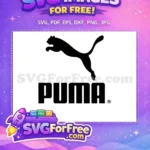 Free Leaping Black Puma Free Iconic Brand Logo Puma Brand Free SVG - Instant Download