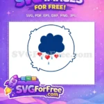 Free Grumpy Cloud Free Hearts Rain Care Bears Free SVG - Instant Download