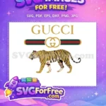 Free Walking Tiger Free Gucci Brands Famous Free SVG - Instant Download